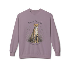 Always a cheetah Unisex Midweight Softstyle Fleece Crewneck Sweatshirt - StyleMZ