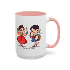 Korea -  Dance of joy Accent Coffee Mug (11, 15oz)  - StyleMZ