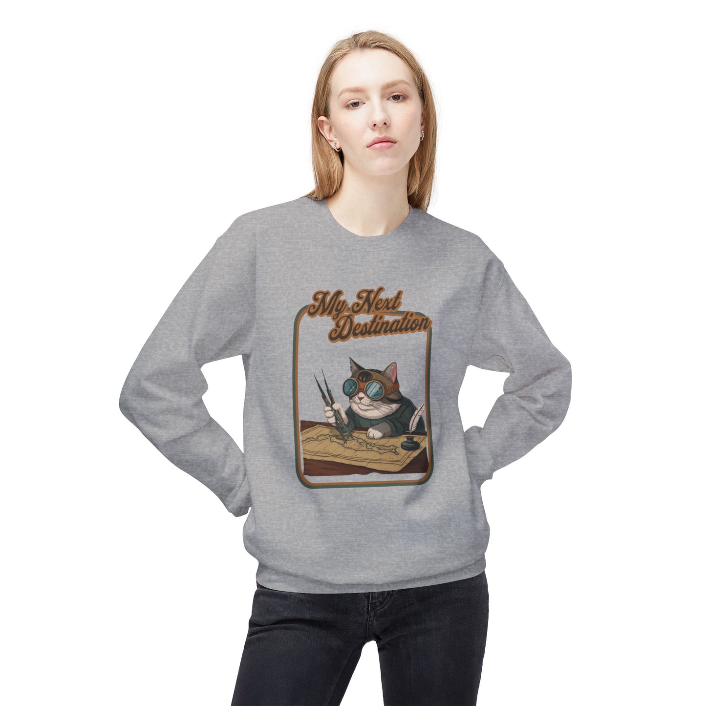 My next destintion Unisex Midweight Softstyle Fleece Crewneck Sweatshirt - StyleMZ