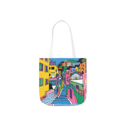 The hillside village in Korea Canvas Tote Bag, 5-Color Straps - StyleMZ