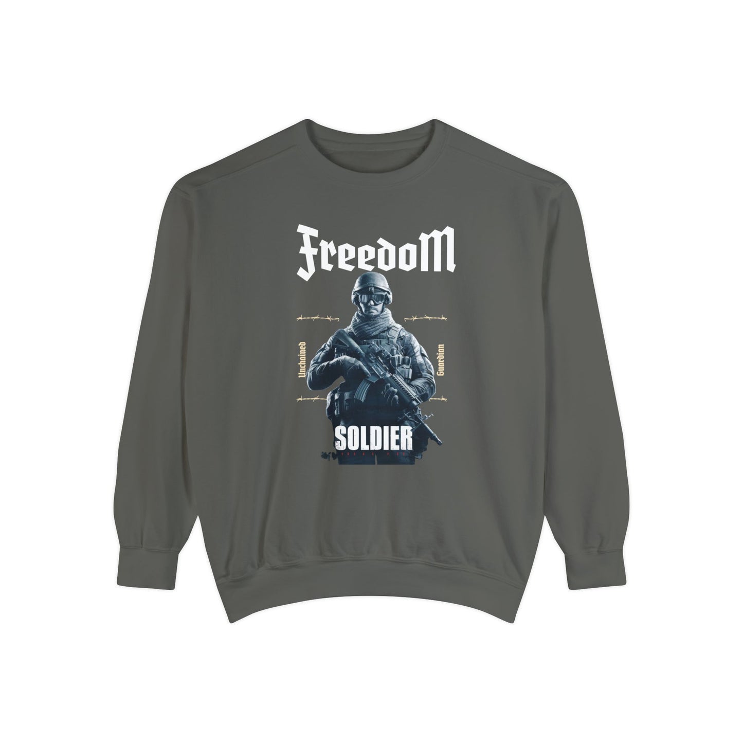 Korea -  Freedom Soldier Unisex Garment-Dyed Sweatshirt  - StyleMZ