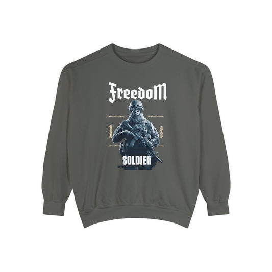 Corea - Sudadera unisex teñida con prenda Freedom Soldier - StyleMZ 