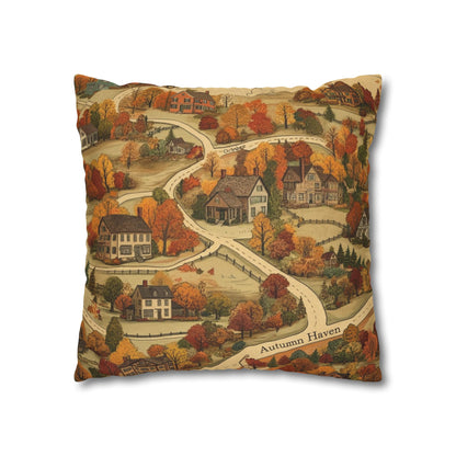 Map of Memories Spun Polyester Square Pillowcase - StyleMZ