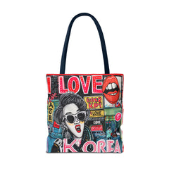 Korea -  I love Korea Tote Bag (AOP)  - StyleMZ