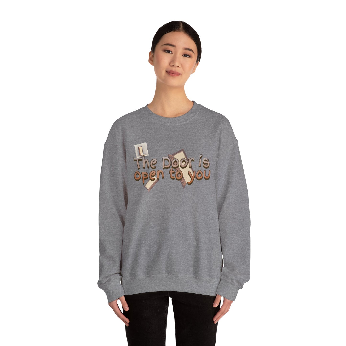 The door is open to you Unisex Heavy Blend™ Crewneck Sweatshirt - StyleMZ