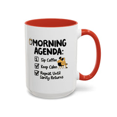 Korea -  Morning Agenda Accent Coffee Mug (11, 15oz)  - StyleMZ