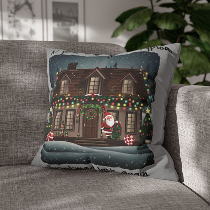 Ah yes, the classic typical Christmas look again Spun Polyester Square Pillowcase - StyleMZ