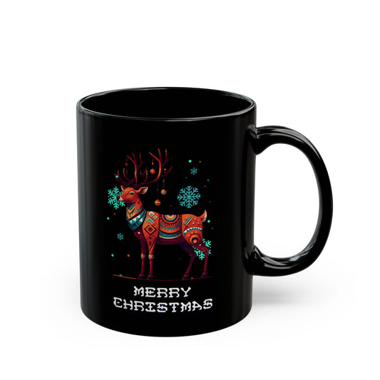 StyleMZ -  Merry Christmas Black Mug (11oz, 15oz)  - StyleMZ