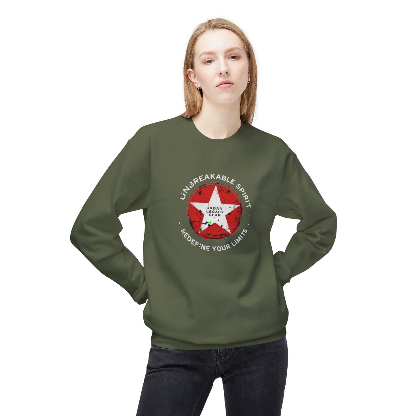 UNBREAKABLE SPIRIT Unisex Midweight Softstyle Fleece Crewneck Sweatshirt - StyleMZ