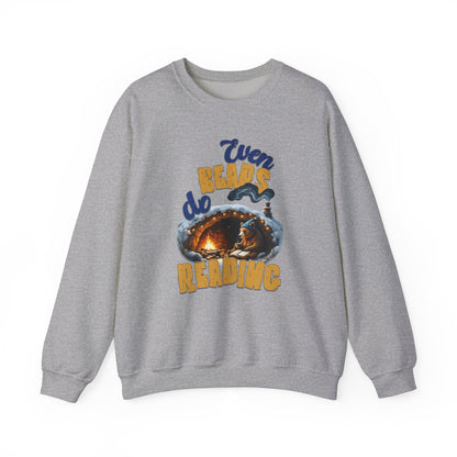 Even bears do reading Unisex Heavy Blend™ Crewneck Sweatshirt - StyleMZ - Stylemz