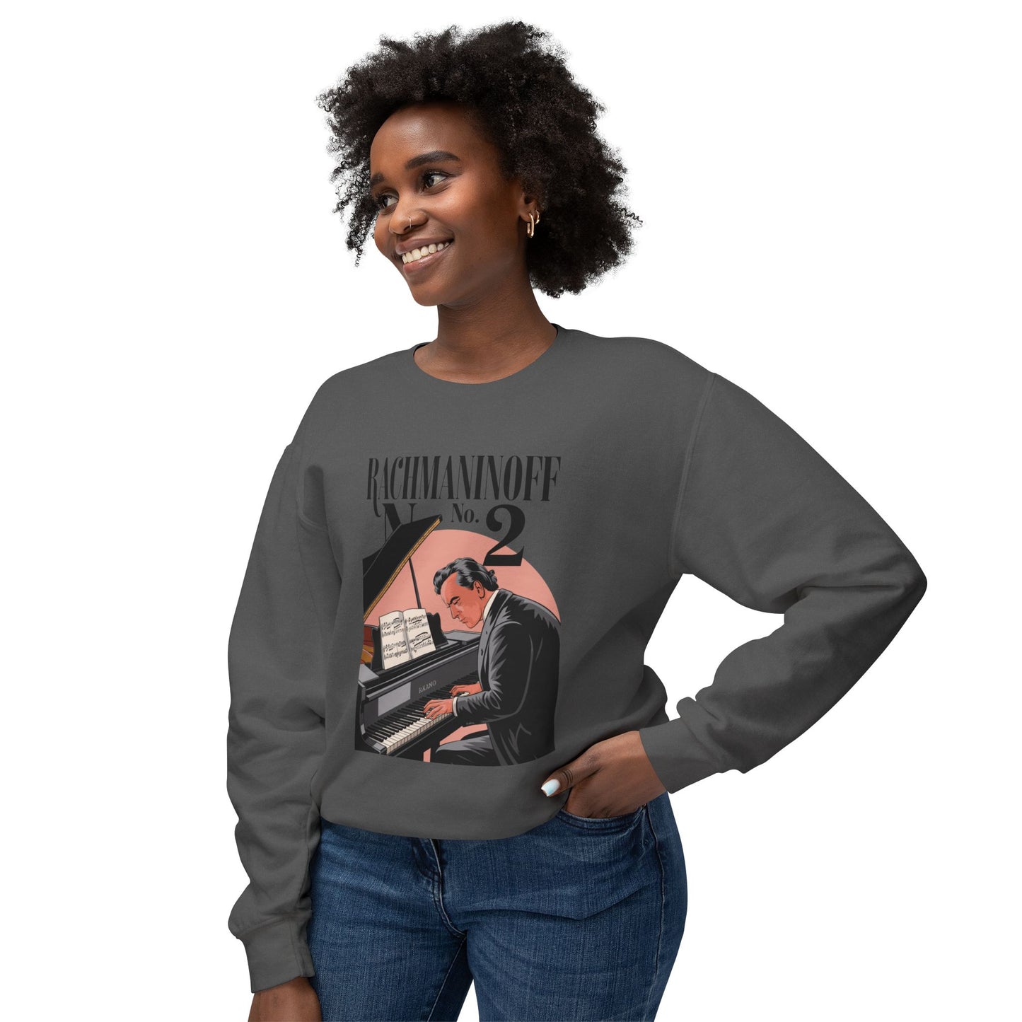 Korea -  Rachmaninoff No. 2 Unisex Lightweight Crewneck Sweatshirt  - StyleMZ