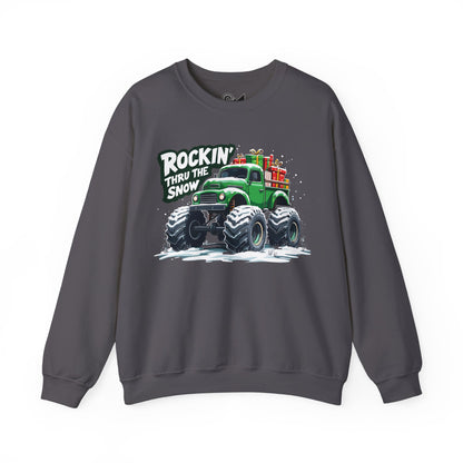 ROCKIN' THRU THE SNOW Unisex Heavy Blend™ Crewneck Sweatshirt - StyleMZ - Stylemz