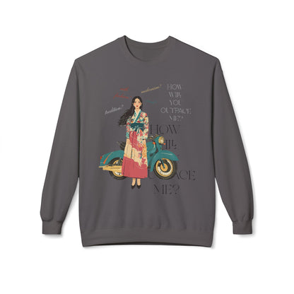 Korea -  How will you outpace me? Unisex Midweight Softstyle Fleece Crewneck Sweatshirt  - StyleMZ