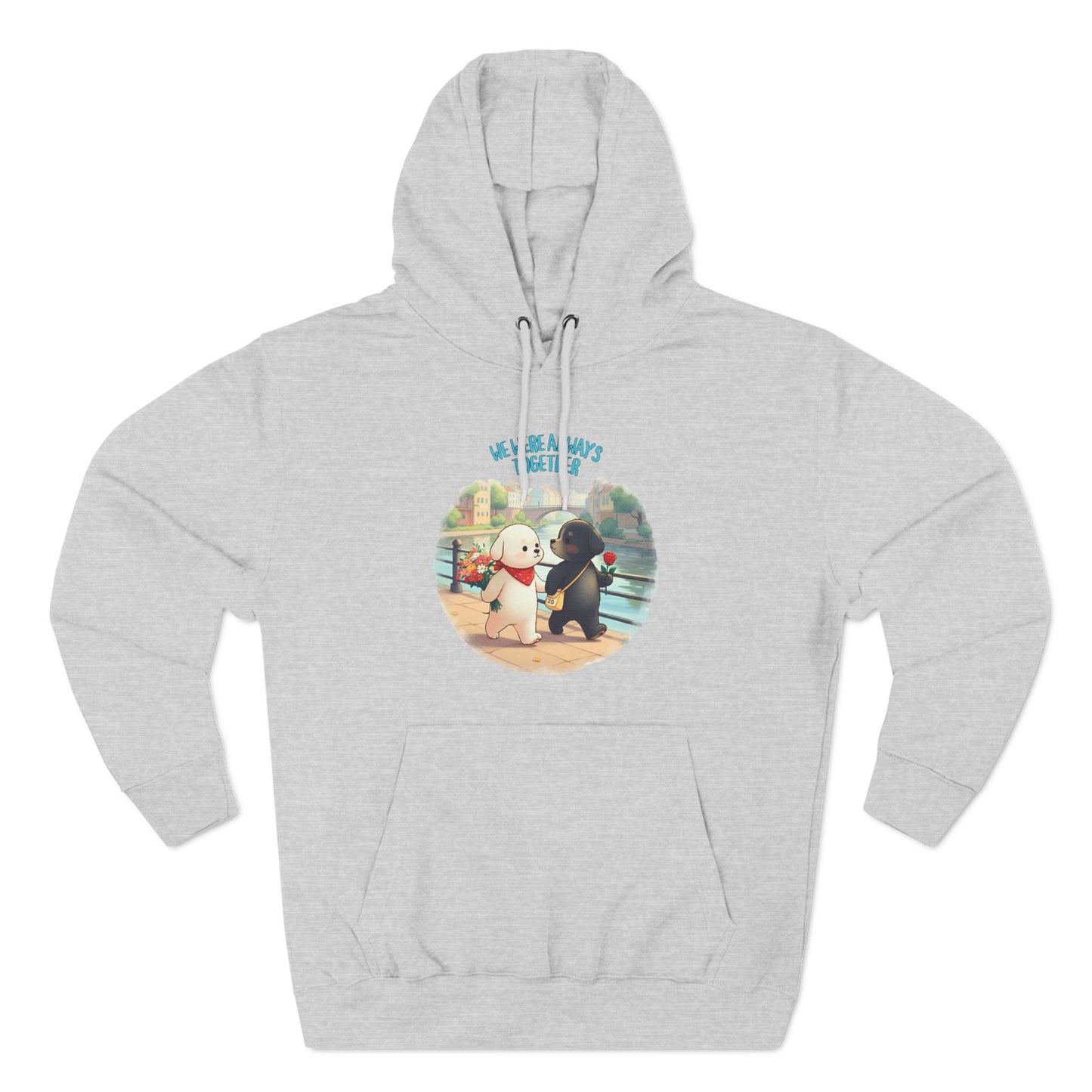 Korea -  Always together Three-Panel Fleece Hoodie  - StyleMZ