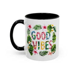 Taza de café con acento de buenas vibraciones de Corea (11 oz y 15 oz) - StyleMZ 