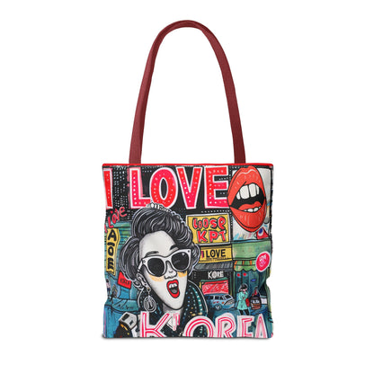 I love Korea Tote Bag (AOP) - StyleMZ