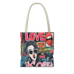 Korea -  I love Korea Tote Bag (AOP)  - StyleMZ