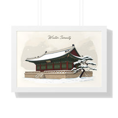 Korea -  Winter Serenity Framed Horizontal Poster  - StyleMZ