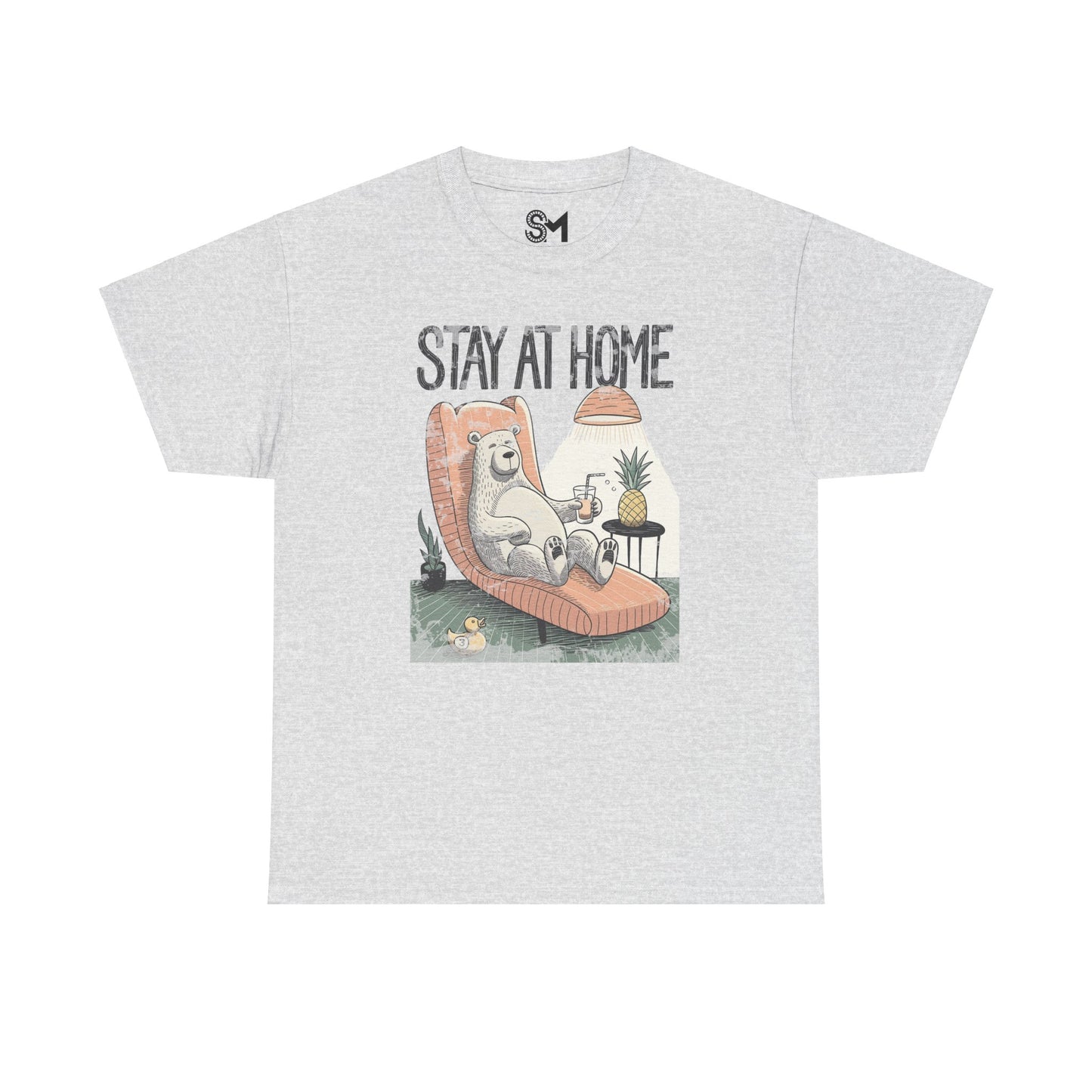 Stay at home Unisex Heavy Cotton Tee - StyleMZ