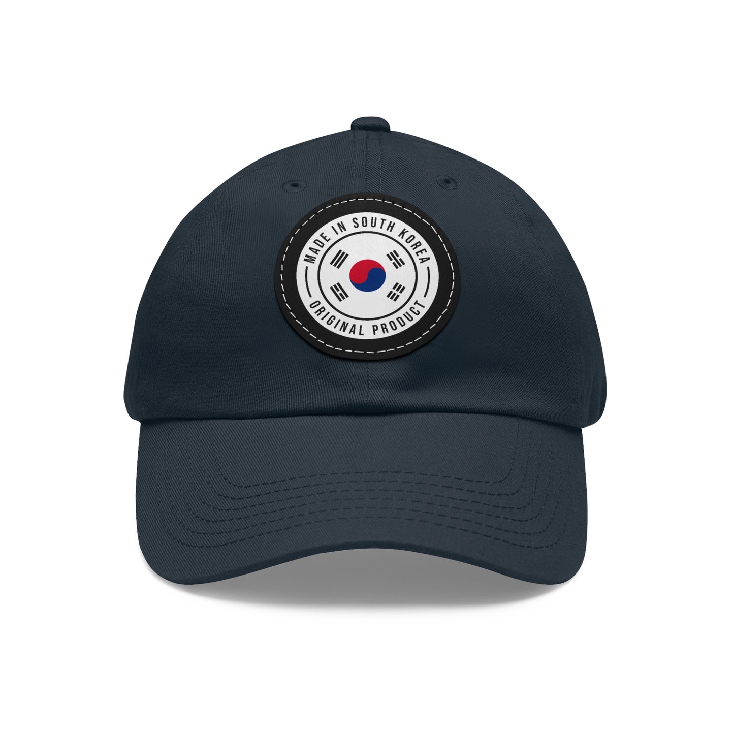 Korea -  Made in South Korea Hat with Leather Patch (Round)  - StyleMZ