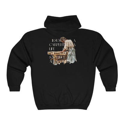 Jesus was a carpenter Unisex Heavy Blend™ Full Zip Hooded Sweatshirt - StyleMZ