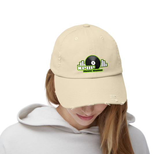 Korea - KPOP Music Station Unisex Distressed Cap - StyleMZ - Stylemz