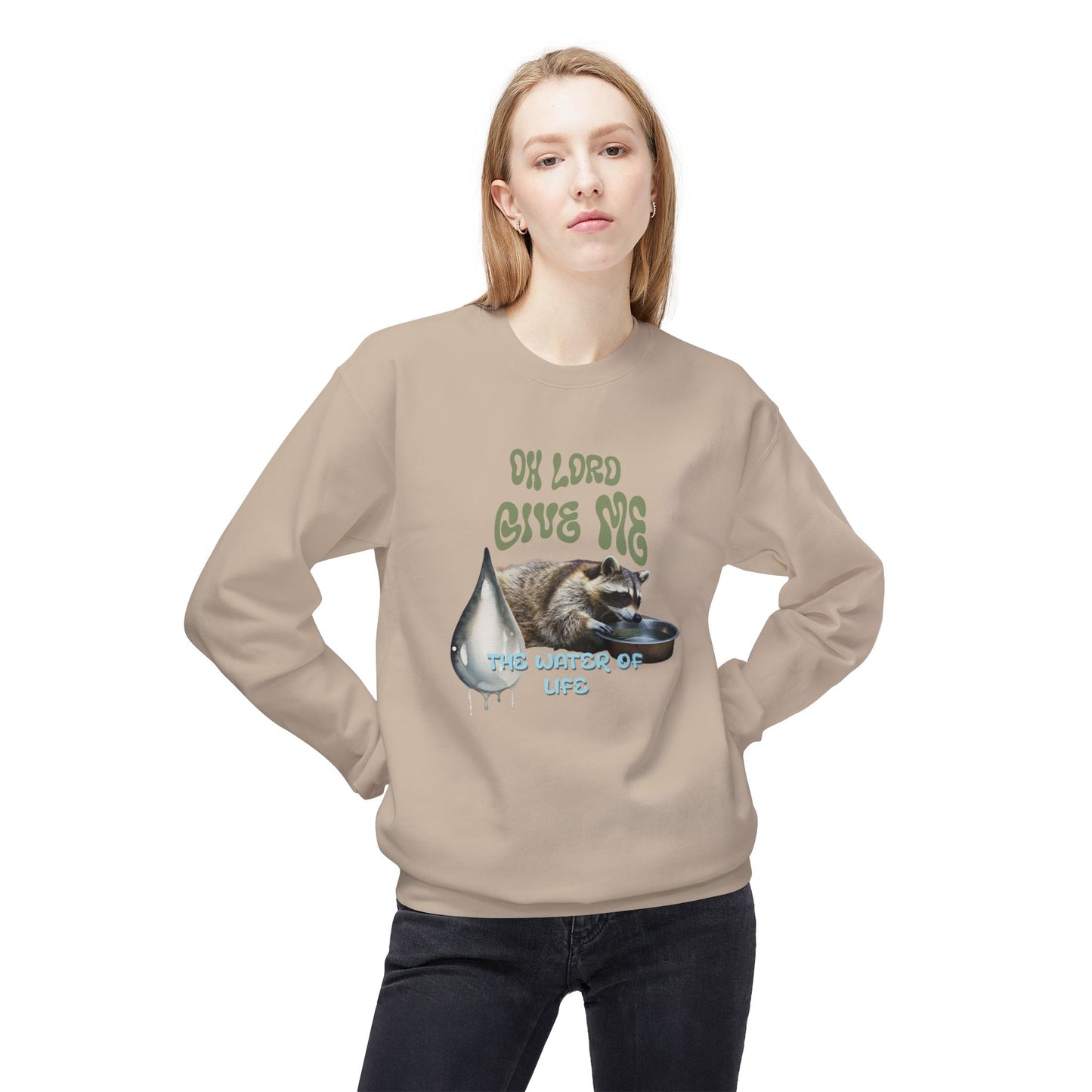 Korea -  The water of life Unisex Midweight Softstyle Fleece Crewneck Sweatshirt  - StyleMZ