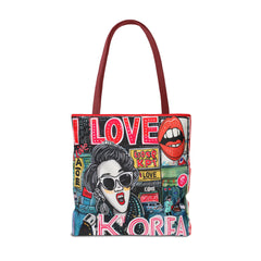 Korea -  I love Korea Tote Bag (AOP)  - StyleMZ