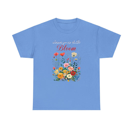 Corea - Camiseta unisex de algodón grueso Bloom - StyleMZ 