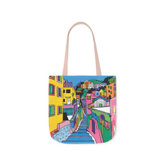 Korea -  The hillside village in Korea Canvas Tote Bag, 5-Color Straps  - StyleMZ