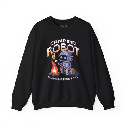 Camping robot Unisex Heavy Blend™ Crewneck Sweatshirt - StyleMZ