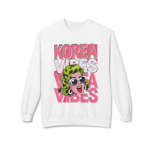 Korea - Korea Vibes Unisex Midweight Softstyle Fleece Crewneck Sweatshirt - StyleMZ - Stylemz