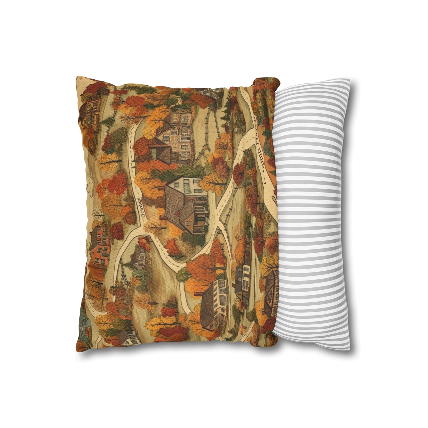 Map of Memories Spun Polyester Square Pillowcase - StyleMZ