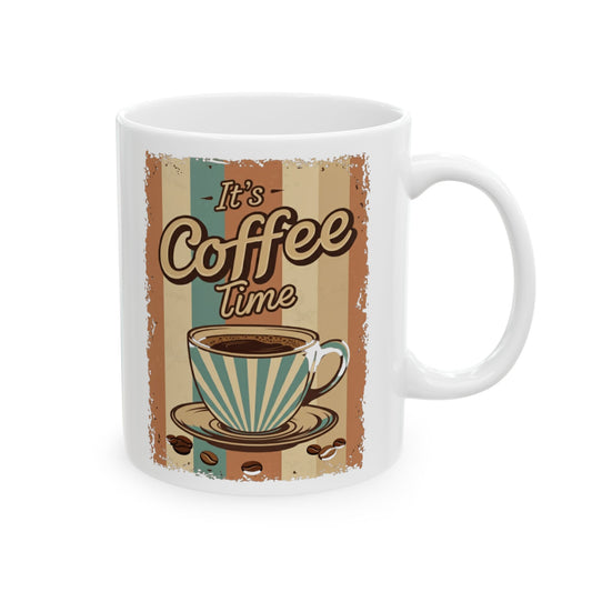 Taza de cerámica "Corea, es hora del café" (11 oz, 15 oz) - StyleMZ 