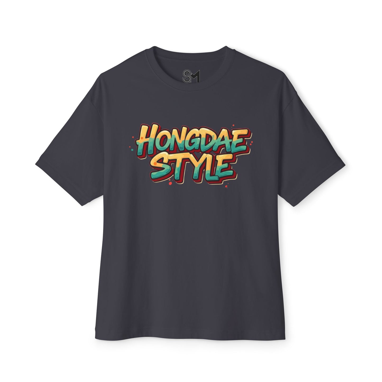 Hongdae style Unisex Oversized Boxy Tee - StyleMZ