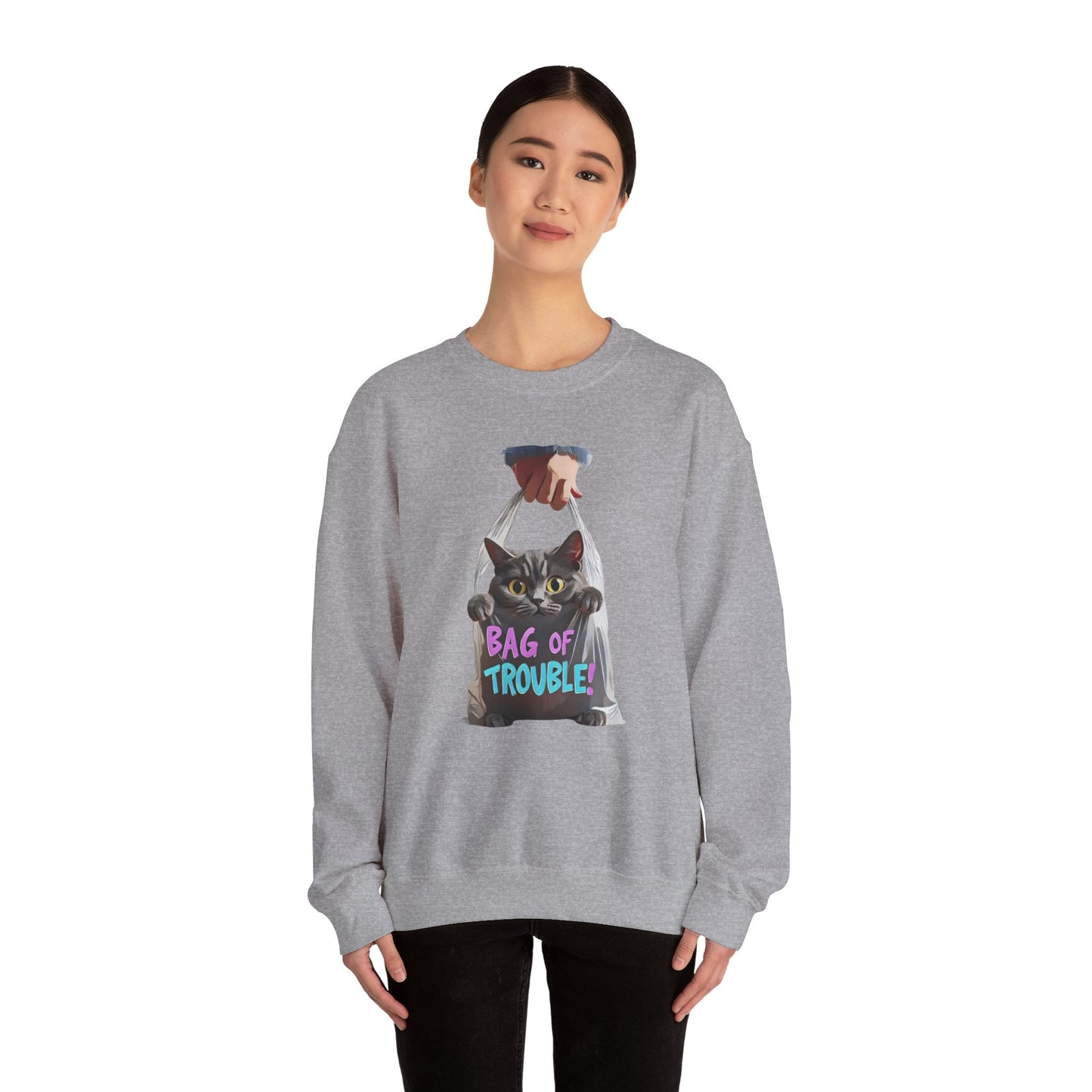 Bag of trouble Unisex Heavy Blend™ Crewneck Sweatshirt - StyleMZ