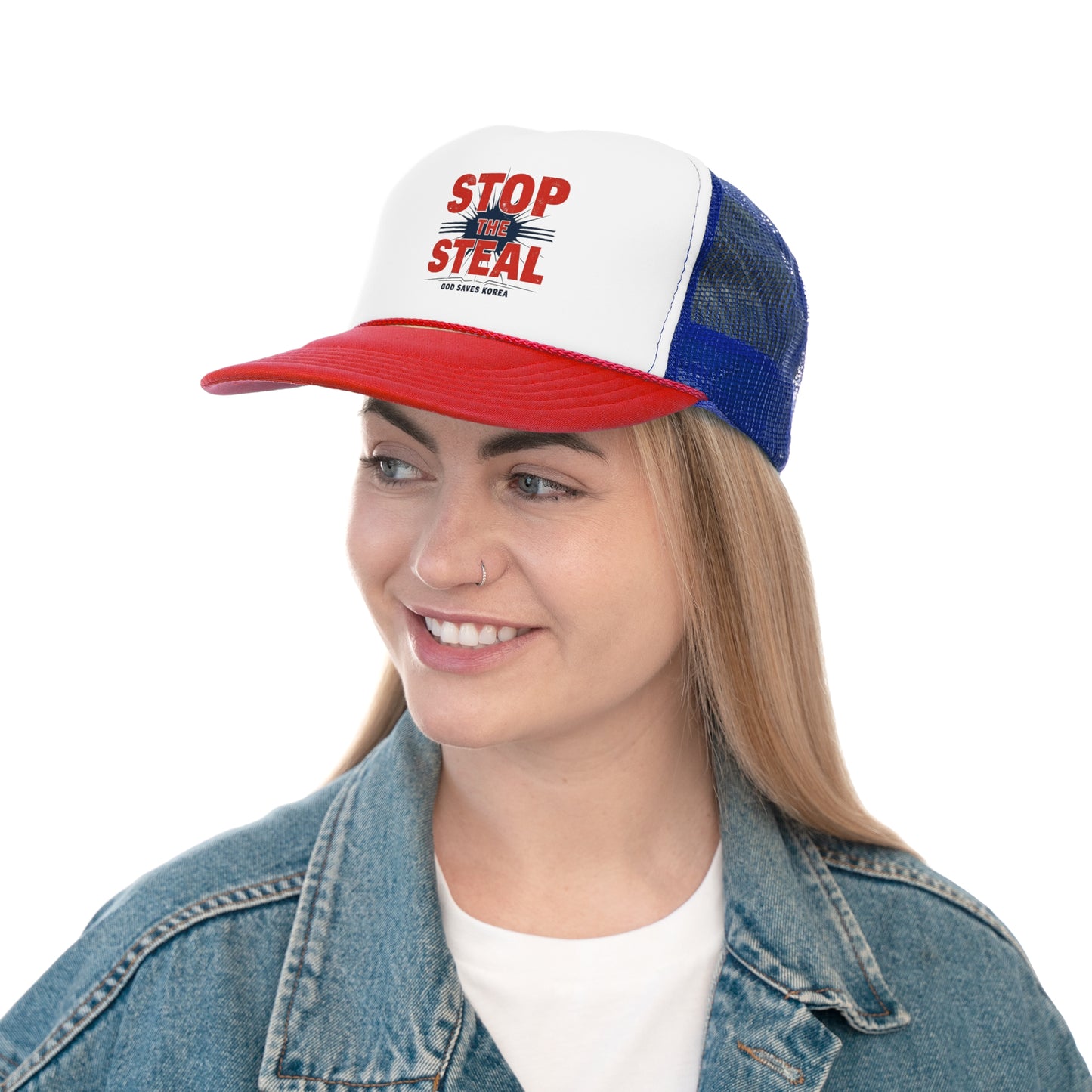 STOP THE STEAL, GOD SAVES KOREA Trucker Caps