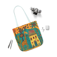 Korea -  The giraffe that lives in my house Canvas Tote Bag, 5-Color Straps  - StyleMZ