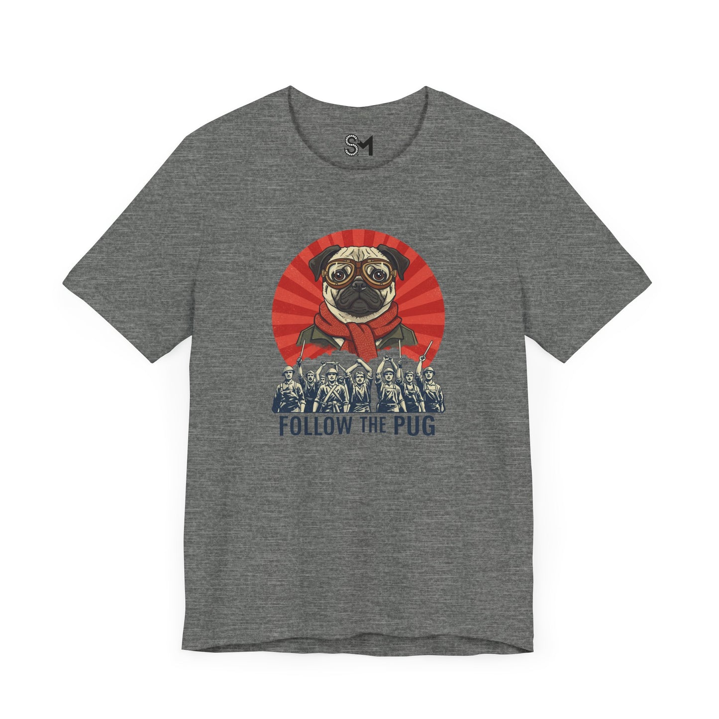 Follow the pug Unisex Jersey Short Sleeve Tee