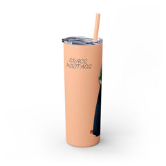 Korea -  GRACE HERITAGE Skinny Tumbler with Straw, 20oz  - StyleMZ