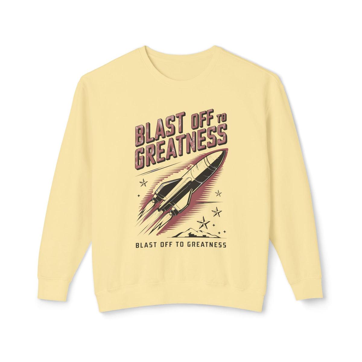 Blast off to greatness Unisex Lightweight Crewneck Sweatshirt  - Korea  - StyleMZ