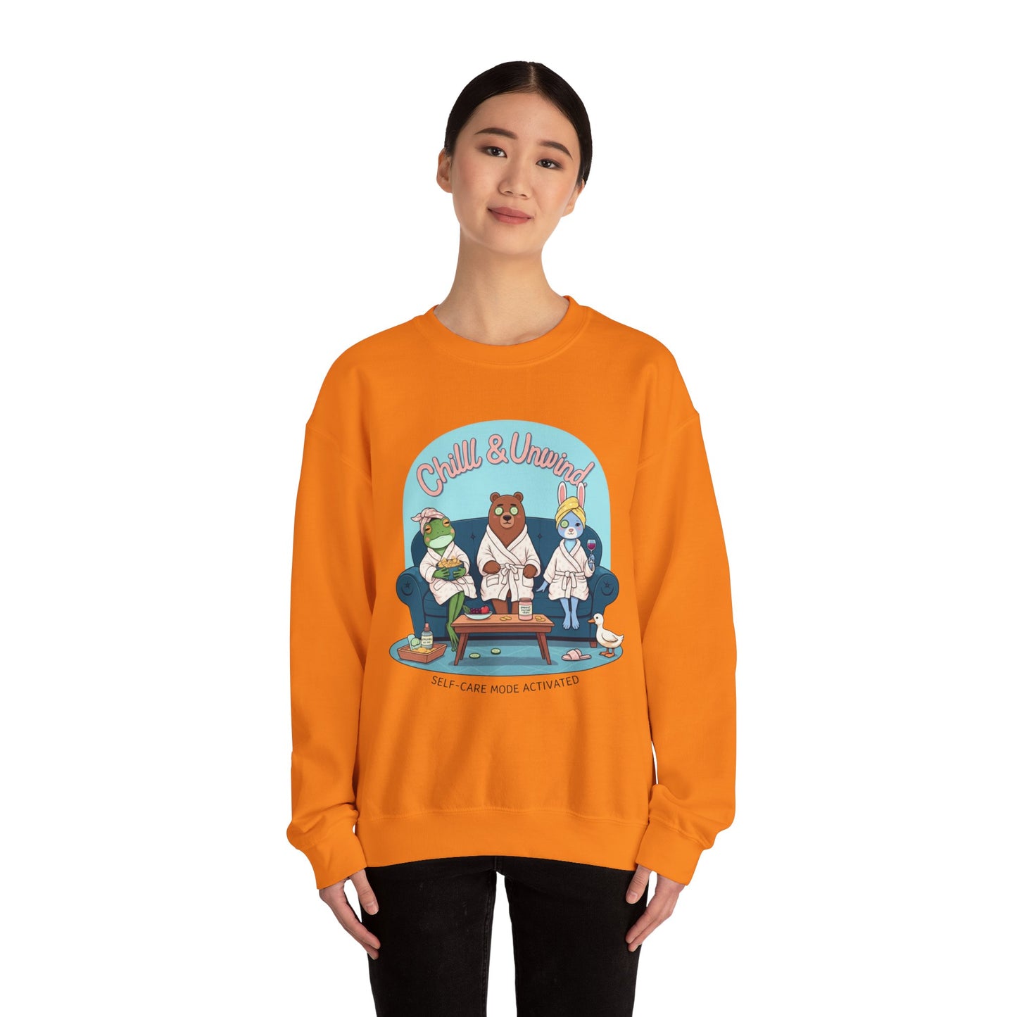 Chill & Unwind Unisex Heavy Blend™ Crewneck Sweatshirt - StyleMZ