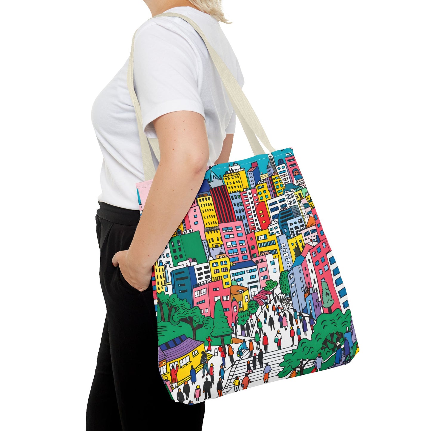 Seoul's hill neighborhoods Tote Bag (AOP) - StyleMZ