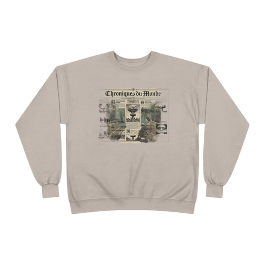 Reading the caotic world alone Unisex EcoSmart® Crewneck Sweatshirt - StyleMZ - Stylemz