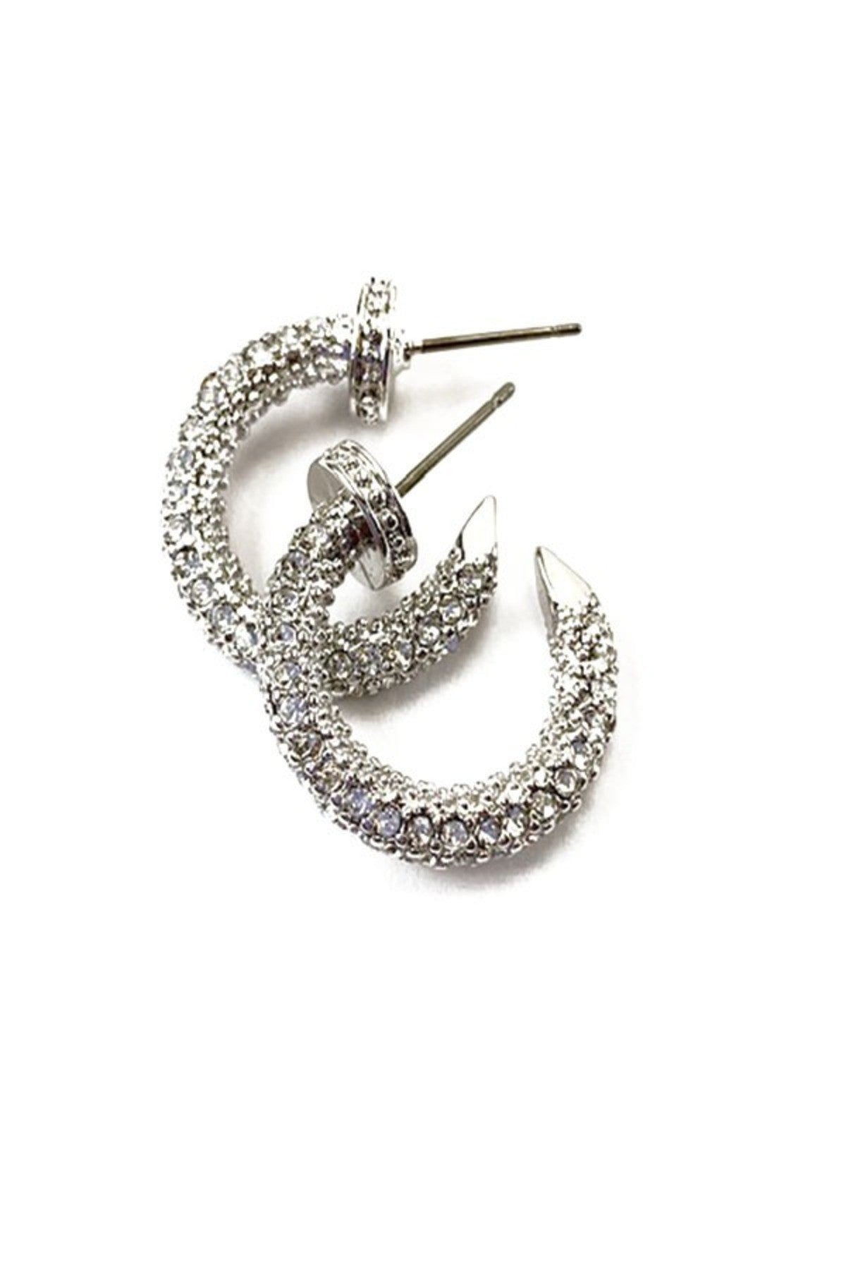 RHINESTONE NAIL STUD EARRING - Stylemz