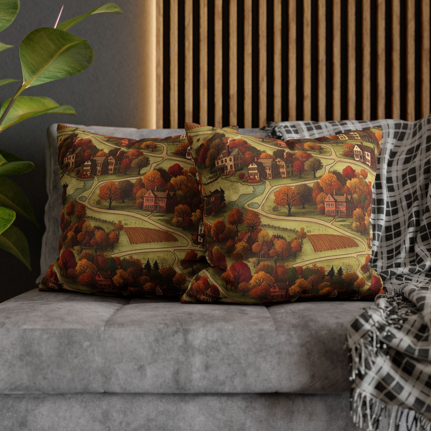 Map of Memories II Spun Polyester Square Pillowcase - StyleMZ