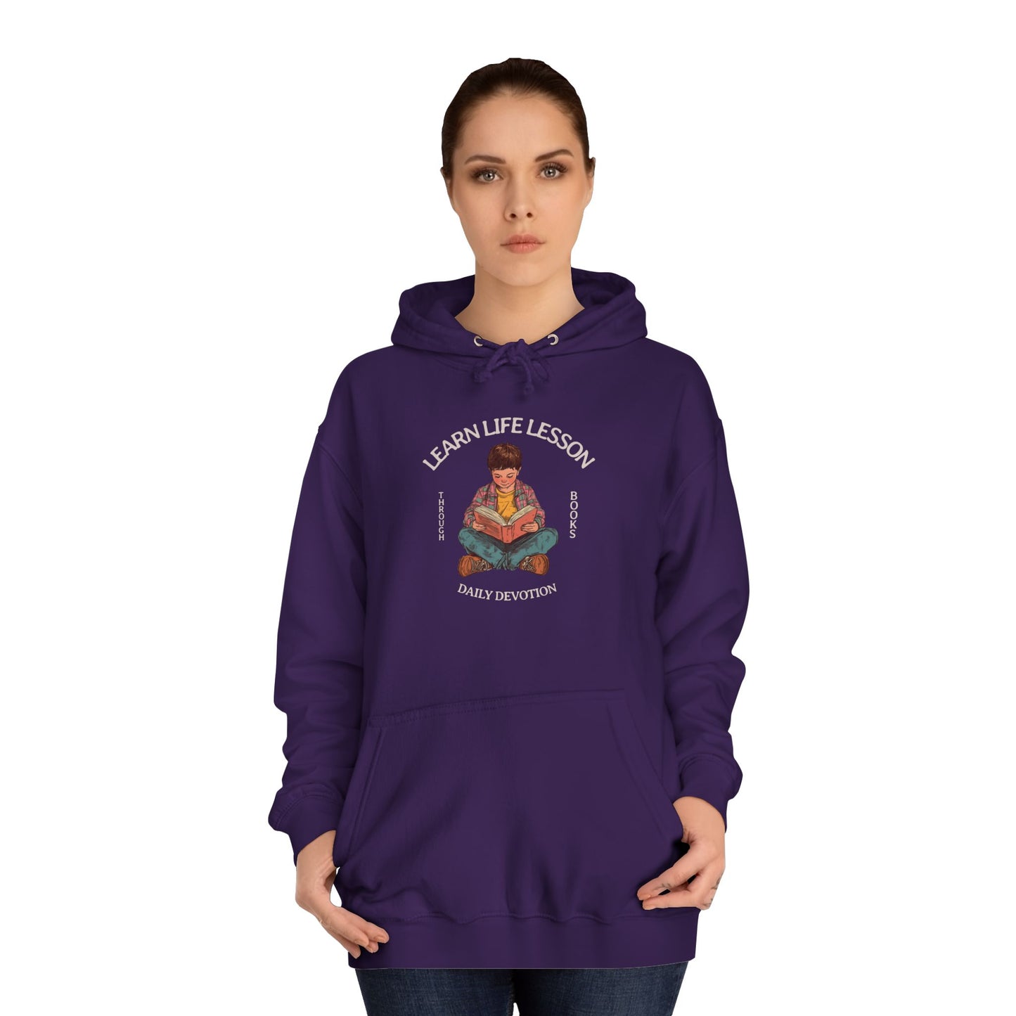 Through books Unisex College Hoodie  - Korea  - StyleMZ