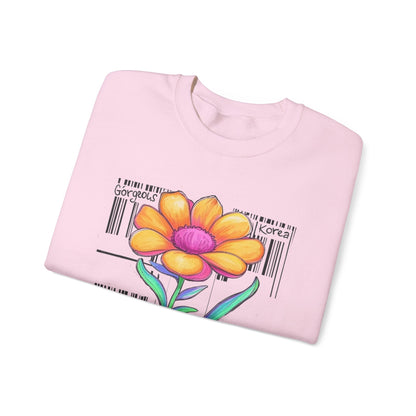 Gorgeous Flower Graphic Sweatshirt Unisex Crewneck All Seasons