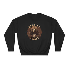 Korea -  Bearly Awake Unisex DryBlend® Crewneck Sweatshirt  - StyleMZ