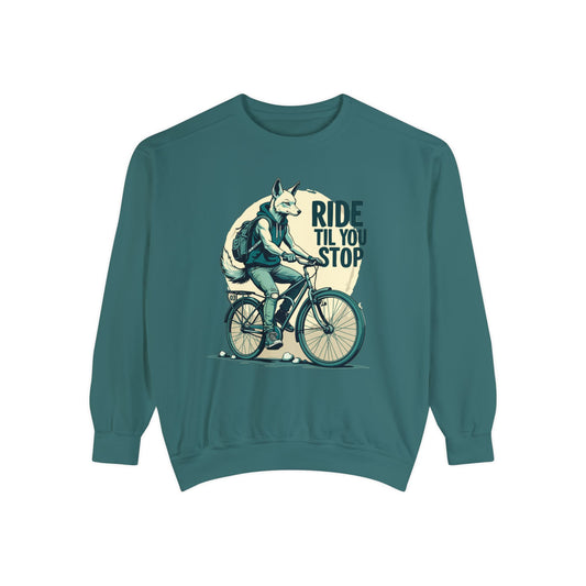 Korea -  Ride till you stop Unisex Garment-Dyed Sweatshirt  - StyleMZ